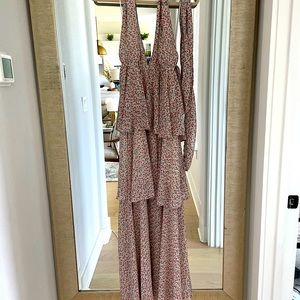 Floor length Vici floral halter tiered maxi dress - Small